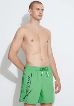 Lacoste pantaloni scurti de baie culoarea verde MH2699-6XP imagine
