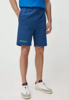 Lacoste pantaloni scurti din bumbac culoarea albastru marin imagine