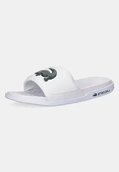 Lacoste papuci SERVE SLIDE DUAL culoarea alb, 49CMA0038 imagine