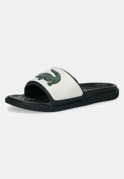 Lacoste papuci SERVE SLIDE DUAL culoarea verde, 49CMA0040 imagine