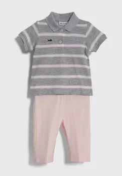 Lacoste pijamale pentru bebelusi culoarea gri, modelator imagine