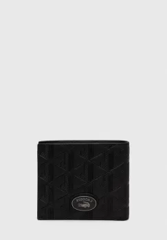 Lacoste portofel de piele barbati, culoarea negru imagine