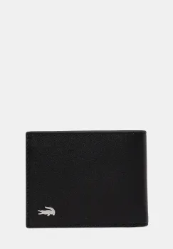 Lacoste portofel de piele culoarea negru, NH1407FG imagine