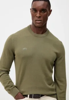 Lacoste pulover de bumbac culoarea verde, light imagine