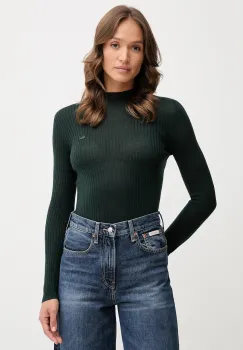 Lacoste pulover de lana culoarea verde, light, cu turtleneck, AF4189 imagine