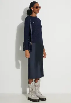 Lacoste pulover de lana femei, culoarea bleumarin, light, AF0633 L6L imagine