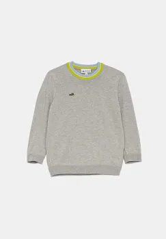 Lacoste pulover pentru copii din amestec de lana culoarea gri, light imagine