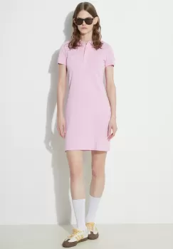 Lacoste rochie culoarea roz, mini, drept imagine