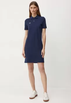Lacoste rochie din bumbac culoarea albastru marin, mini, drept imagine