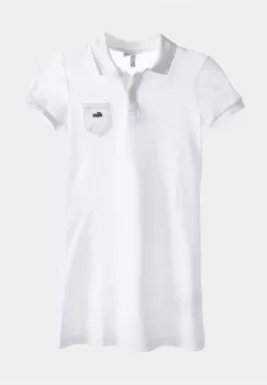Lacoste rochie din bumbac pentru copii EJ2816 001 culoarea alb, mini, drept imagine
