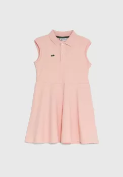 Lacoste rochie fete culoarea roz, mini, evazati imagine