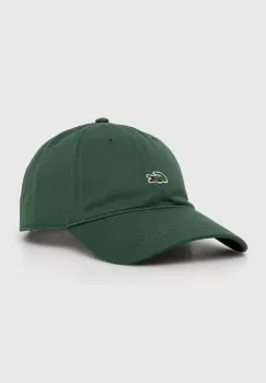 Lacoste sapca de baseball din bumbac culoarea verde, cu imprimeu RK0491-031 imagine