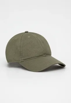 Lacoste sapca de baseball din bumbac culoarea verde, neted, RK0440 imagine