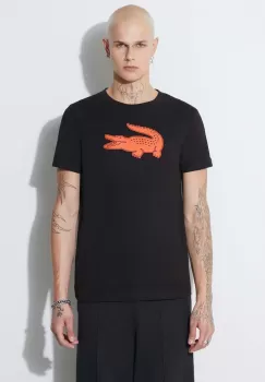 Lacoste tricou barbati, culoarea negru, cu imprimeu TH2042-1RH imagine