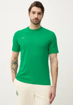 Lacoste tricou barbati, culoarea verde, neted imagine