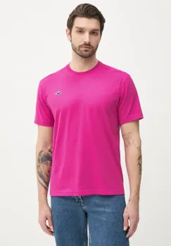 Lacoste tricou barbati, culoarea violet, neted imagine