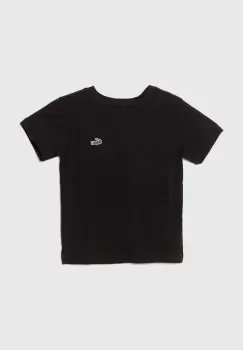 Lacoste tricou copii culoarea negru, neted imagine