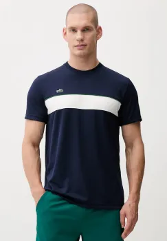 Lacoste tricou culoarea bleumarin, cu imprimeu, TH4748 imagine