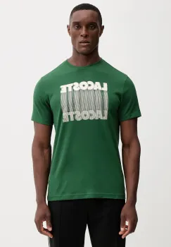 Lacoste tricou culoarea verde, cu imprimeu, TH4781 imagine