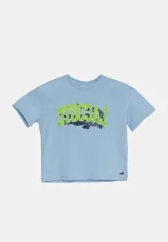 Lacoste tricou de bumbac pentru copii cu imprimeu, TJ2444 imagine