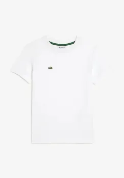 Lacoste tricou de bumbac pentru copii culoarea alb, uni, TJ1122 imagine