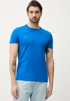 Lacoste tricou din bumbac barbati, culoarea alb, uni, TH6709 imagine