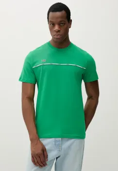 Lacoste tricou din bumbac barbati, culoarea verde, neted, TH9842 imagine