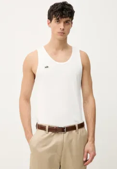 Lacoste tricou din bumbac culoarea alb, TH0030 imagine