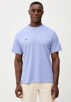 Lacoste tricou din bumbac culoarea bleumarin, uni, TH7318 imagine