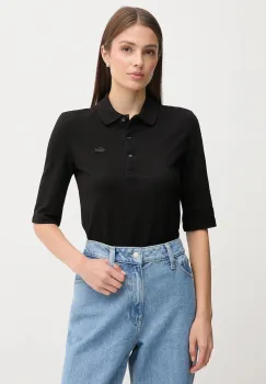 Lacoste tricou din bumbac culoarea negru imagine
