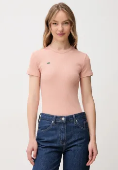 Lacoste tricou din bumbac culoarea roz imagine