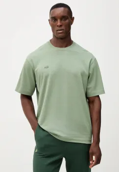 Lacoste tricou din bumbac culoarea verde, uni, TH7744 imagine