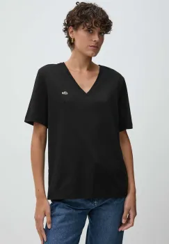 Lacoste tricou din bumbac femei, culoarea negru imagine