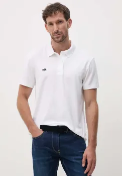 Lacoste tricou polo barbati, culoarea bej, neted, DH5522 imagine