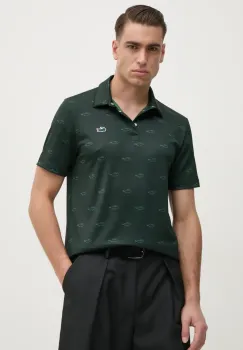 Lacoste tricou polo barbati, culoarea verde, modelator imagine