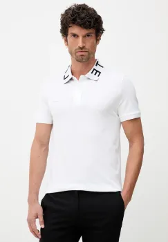 Lacoste tricou polo culoarea alb, uni, PH9538 imagine