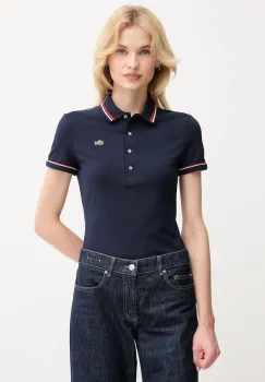 Lacoste tricou polo culoarea albastru marin, DF5284 imagine