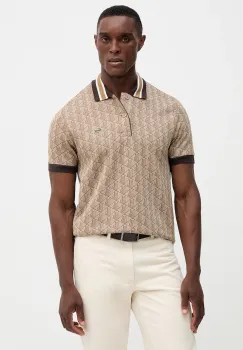 Lacoste tricou polo culoarea gri, cu model, DH1417 imagine