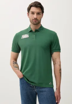 Lacoste tricou polo culoarea verde, cu imprimeu, DH8958 imagine