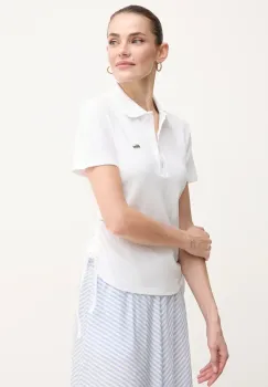 Lacoste tricou polo femei, culoarea alb, PF9589 imagine