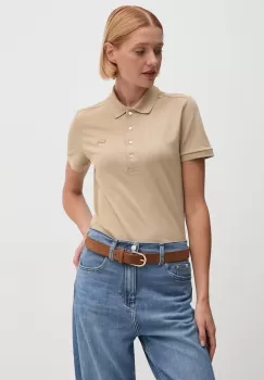 Lacoste tricou polo femei, culoarea bej imagine