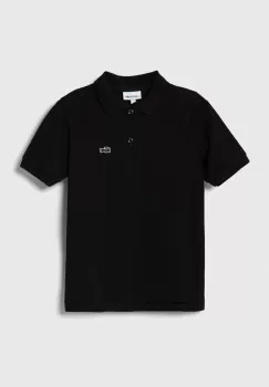 Lacoste tricouri polo din bumbac pentru copii culoarea negru, neted imagine