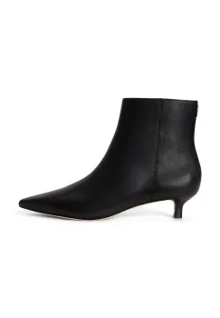 Lauren Ralph Lauren botine cu toc cui pentru femei din piele Frncsa Bt Hl imagine