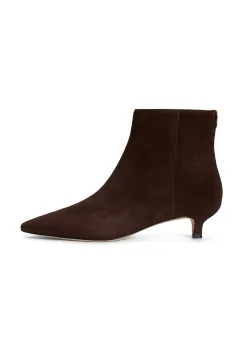 Lauren Ralph Lauren botine cu toc cui pentru femei din piele intoarsa Frncsa Bt Hl imagine