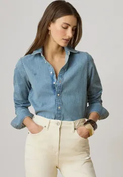 Lauren Ralph Lauren camasa pentru femei din denim imagine
