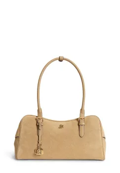 Lauren Ralph Lauren geanta baguette pentru femei din piele intoarsa imagine