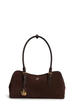 Lauren Ralph Lauren geanta baguette pentru femei din piele intoarsa imagine