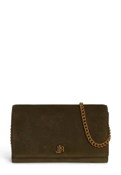 Lauren Ralph Lauren geanta crossbody pentru femei din piele intoarsa imagine