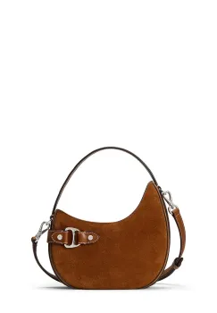 Lauren Ralph Lauren geanta de mana din piele intoarsa imagine