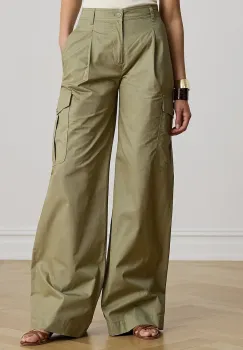 Lauren Ralph Lauren pantaloni cargo pentru femei, din bumbac imagine